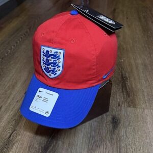 Nike England FC Hat Red Blue Heritage86 Soccer Football Dad Cap Adjustable‎
